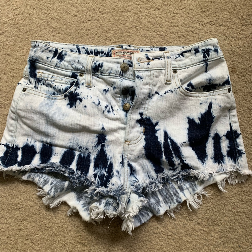 Guess Tye-Dye jean shorts